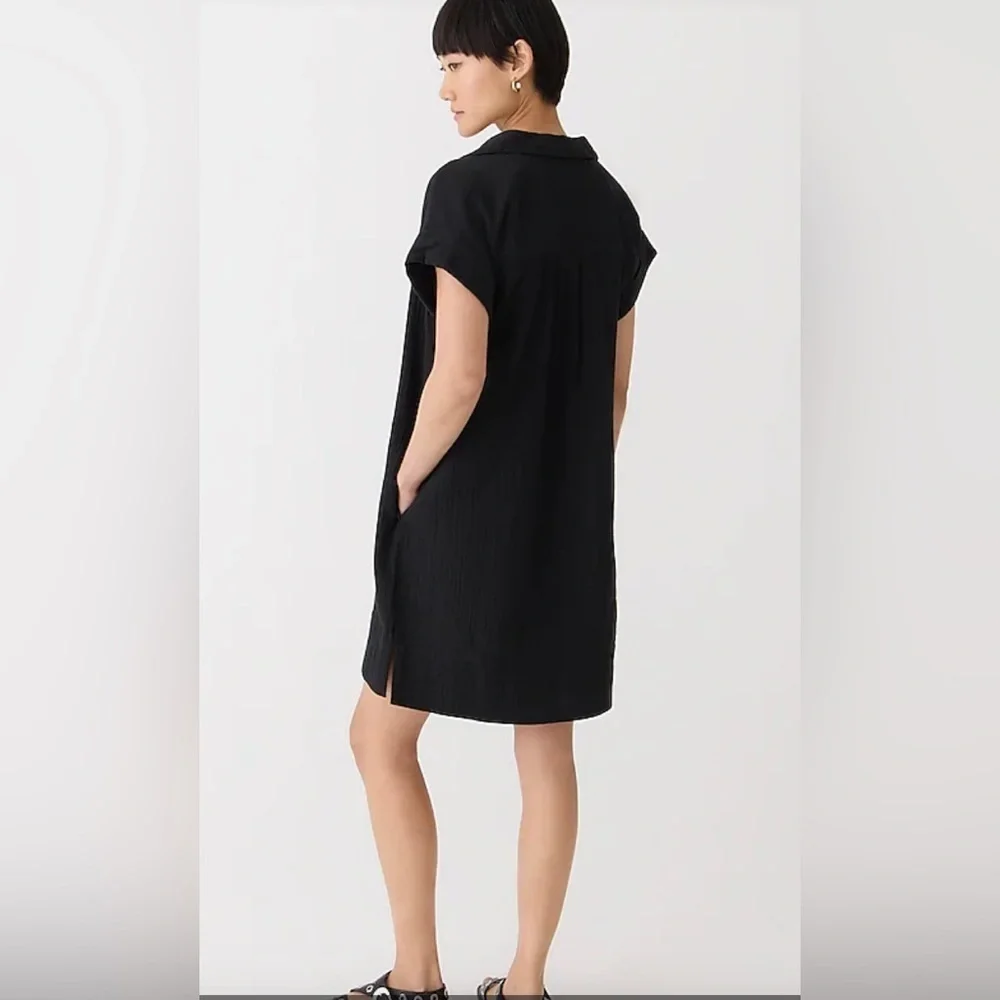 J. Crew V-Neck Shirtdress in Soft Gauze - Picture 2 of 8
